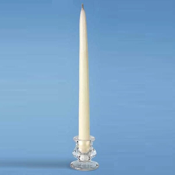 6 шт Весільна свічка тонка бежева (висота — 245 мм, діаметр — 20 мм) Код/Артикул 84 EL-98 від компанії greencard - фото 1
