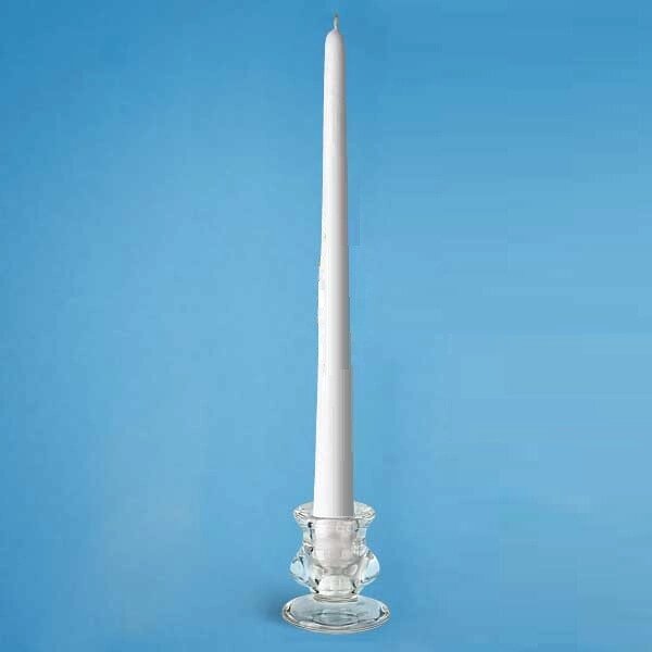 6 шт Весільна свічка тонка біла (висота — 245 мм, діаметр — 20 мм) Код/Артикул 84 EL-99 від компанії greencard - фото 1