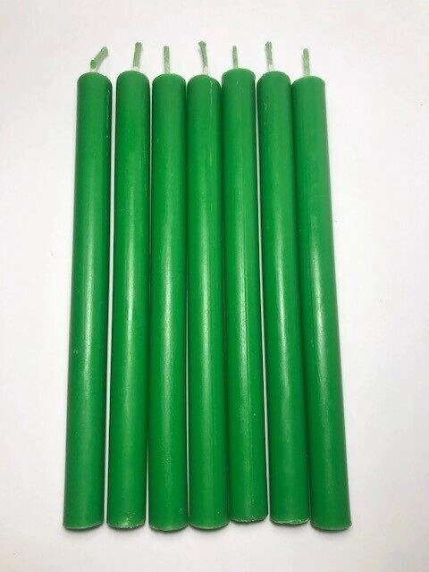 6 шт Зелені воскові свічки Код/Артикул 180 sv022 від компанії greencard - фото 1