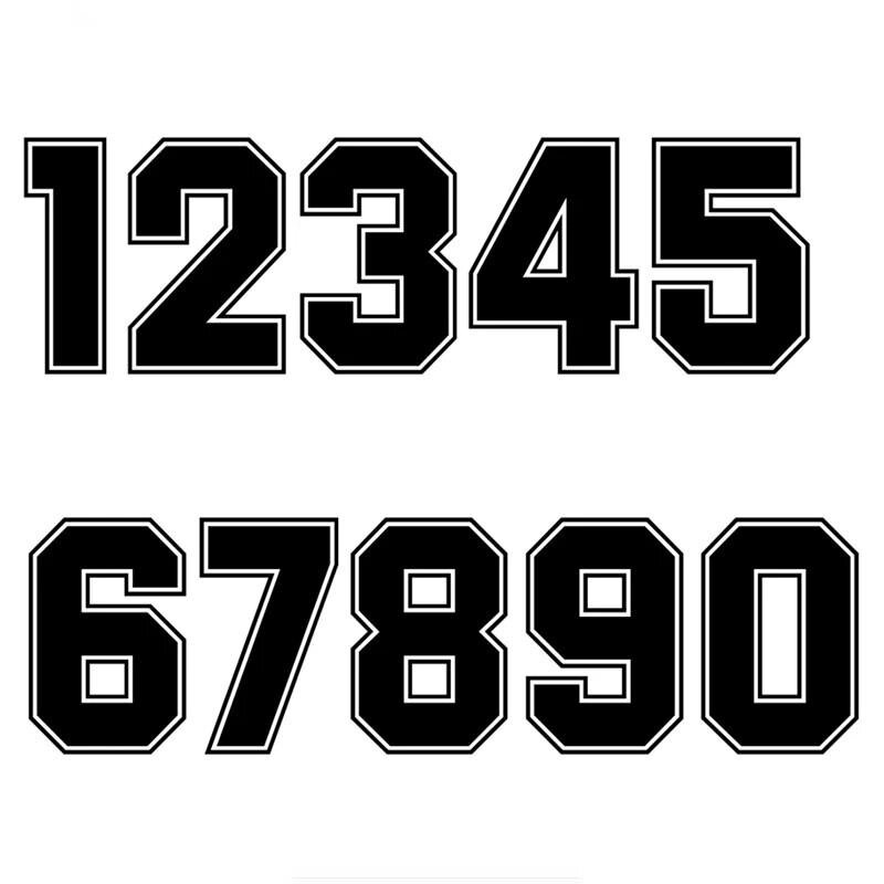 A1111 #цифри 0, 1, 2, 3, 4, 5, 6, 7, 8, 9, гоночний номер, вінілові наклейки, аксесуари для мотоциклів, наклейка Під від компанії greencard - фото 1