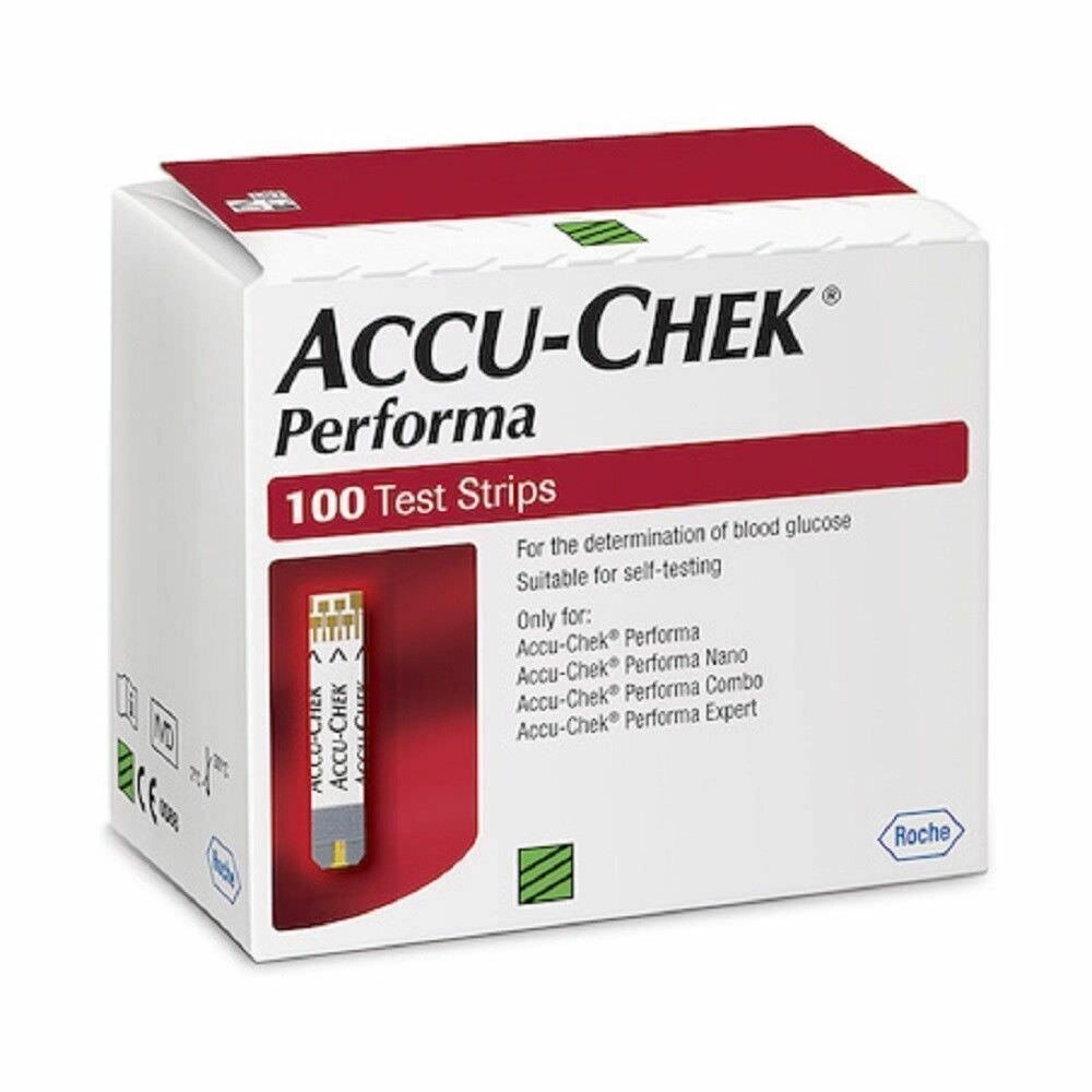 Accu-Chek Тест-смужки Performa на глюкозу 100 Exp: ГРУДЕНЬ 2024 ЗРОБЛЕНО В США під замовлення за 30 днів, доставка від компанії greencard - фото 1