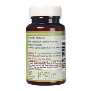 Амалаки (60 кап, 600 мг), Organic Amalaki, Maharishi Ayurveda Під замовлення з Індії 45 днів. Безкоштовна доставка.