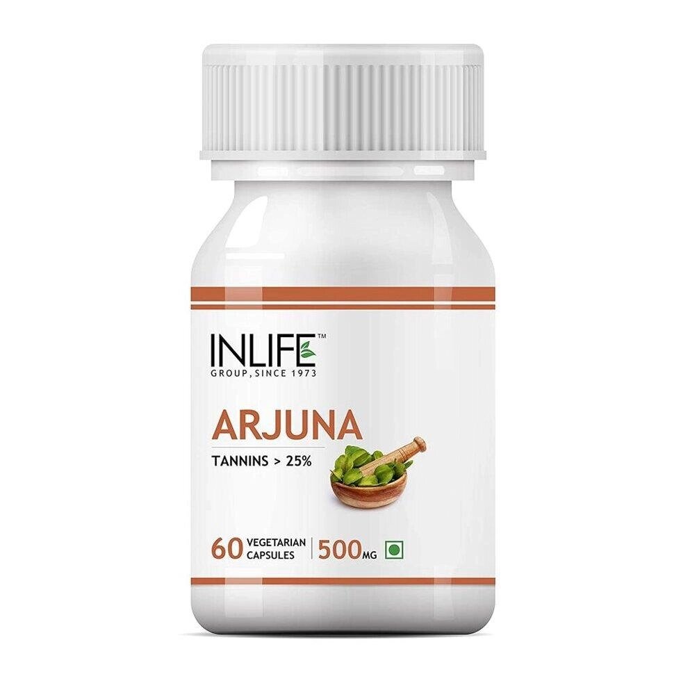 Арджуна (60 кап, 500 мг), Arjuna,  INLIFE Під замовлення з Індії 45 днів. Безкоштовна доставка. від компанії greencard - фото 1
