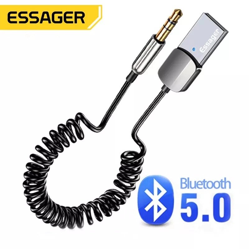 Аудіо Bluetooth-адаптер (ресивер) ESSAGER USB Bluetooth 5.0 Код/Артикул 13 від компанії greencard - фото 1