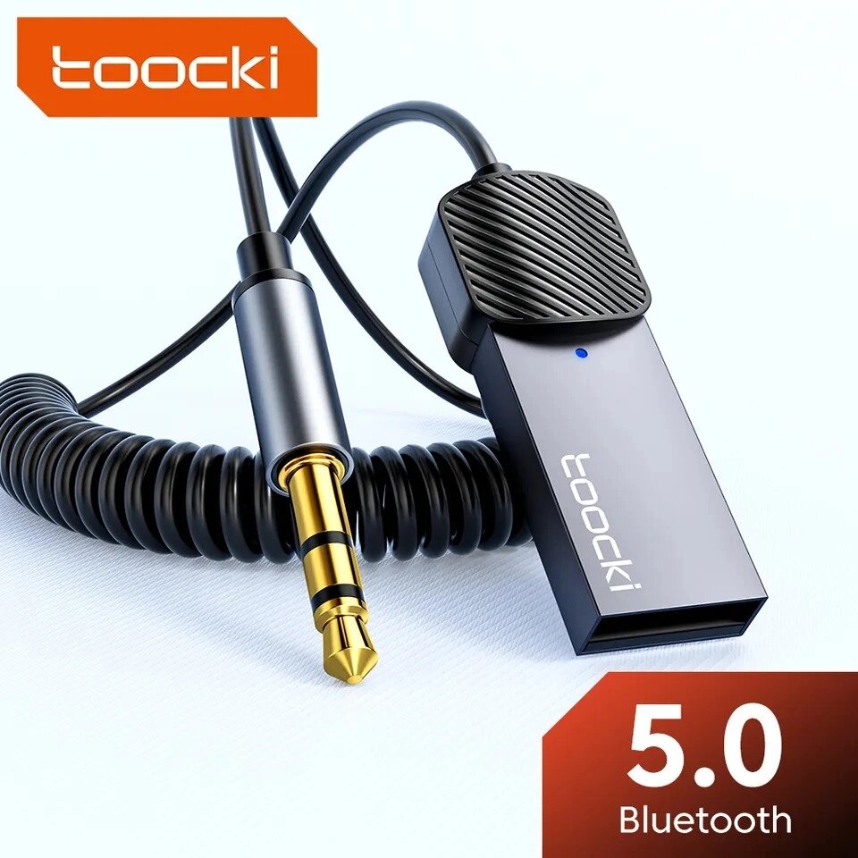 Аудіо Bluetooth-адаптер (ресивер) toocki USB Bluetooth 5.0 Код/Артикул 13 від компанії greencard - фото 1