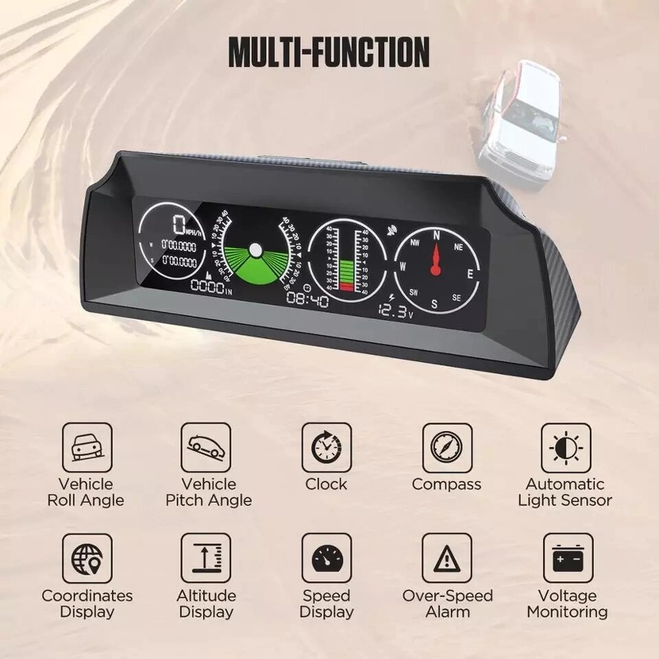 Автомобільний Інклінометр AUTOOL X90 GPS, компас, вимірювання швидкості та координат Код/Артикул 13 від компанії greencard - фото 1