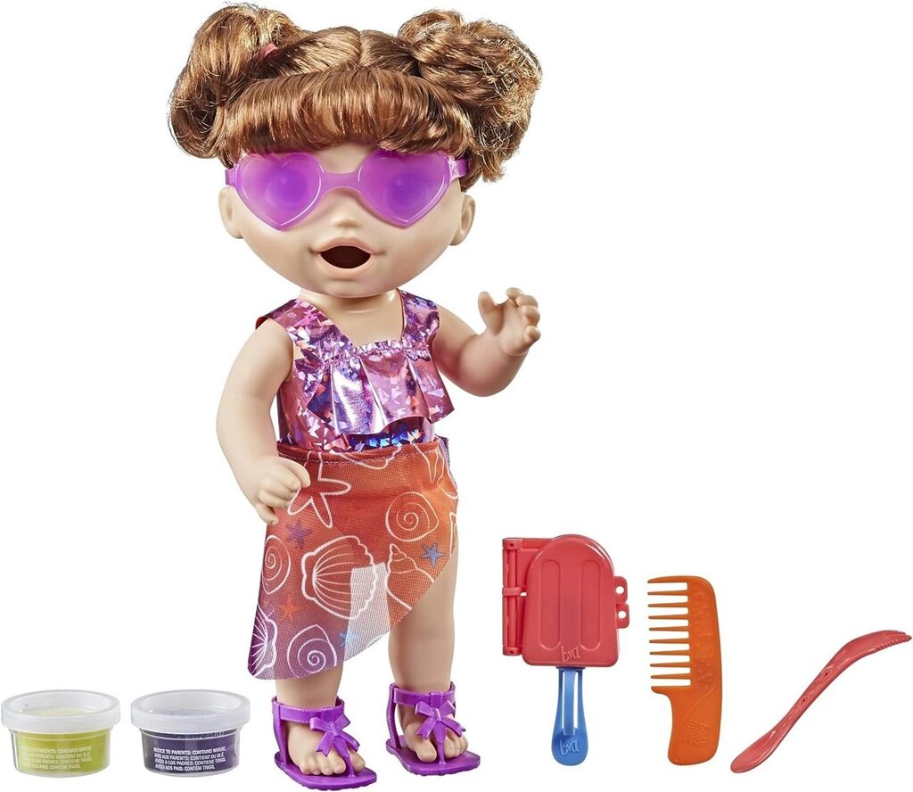 Baby Alive Sunshine Snacks Doll. Лялька для купання, годування та веселої гри Код/Артикул 75 665 від компанії greencard - фото 1