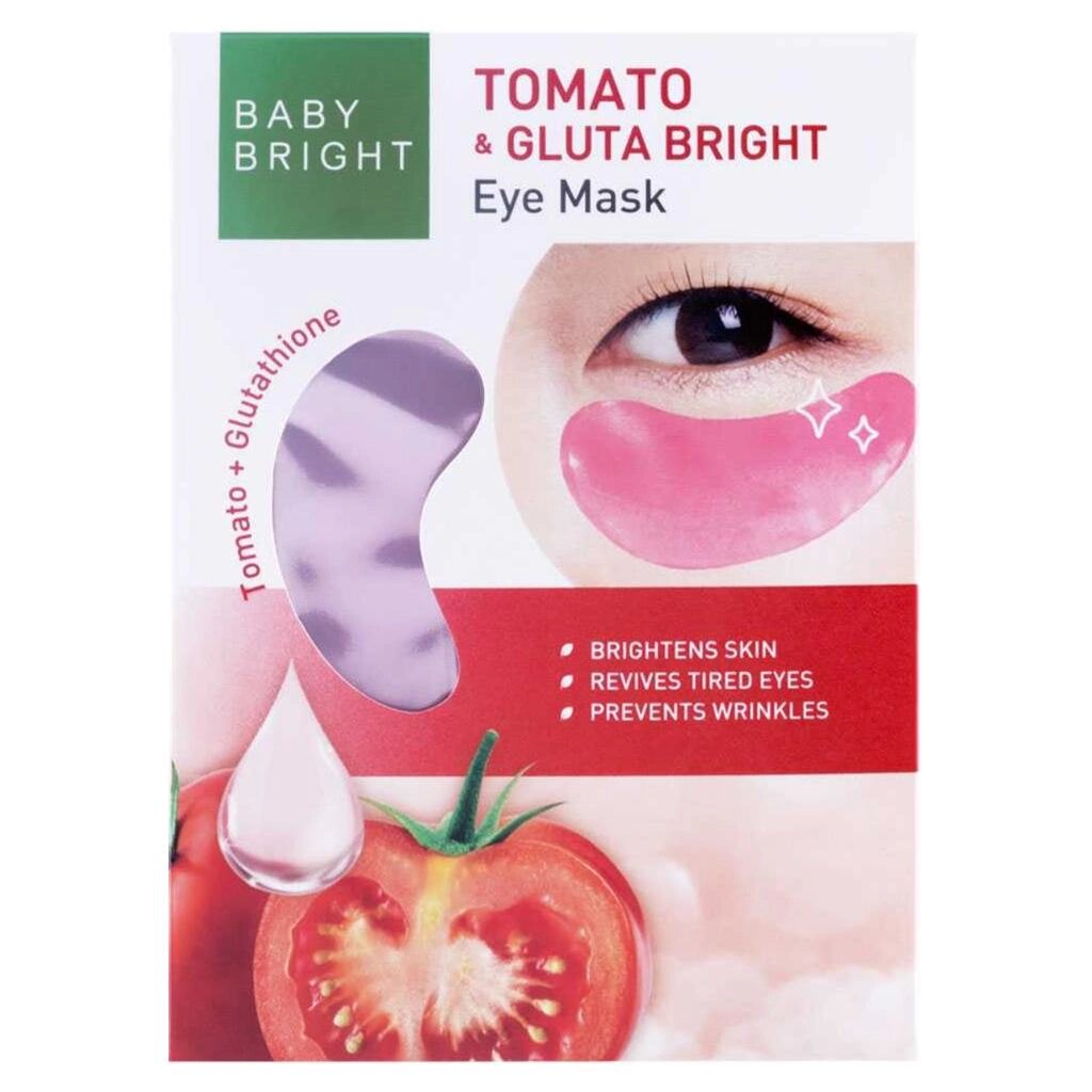 BABY BRIGHT Яскрава маска для очей з томатами та глютою 2,5 г. х 1 пара/3 пари Під замовлення з Таїланду за 30 днів, від компанії greencard - фото 1