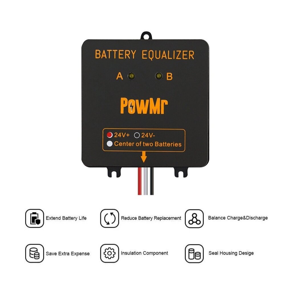 Балансир АКБ Battery Equalizer Type 1 12V PowMr Код/Артикул 13 від компанії greencard - фото 1