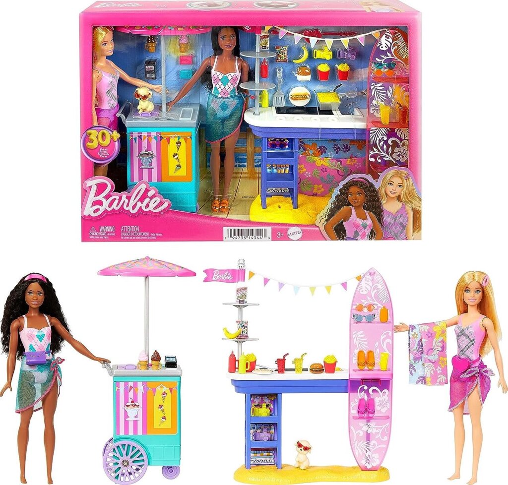 Barbie набережна, кафе Beach Boardwalk with Barbie Brooklyn, Malibu Код/Артикул 75 886 Код/Артикул 75 886 Код/Артикул від компанії greencard - фото 1