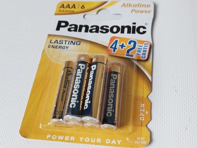 Батарейка АAА 1,5V Alkaline (6 шт.) (Panasonic) LR03RE Код/Артикул 30 6254 від компанії greencard - фото 1