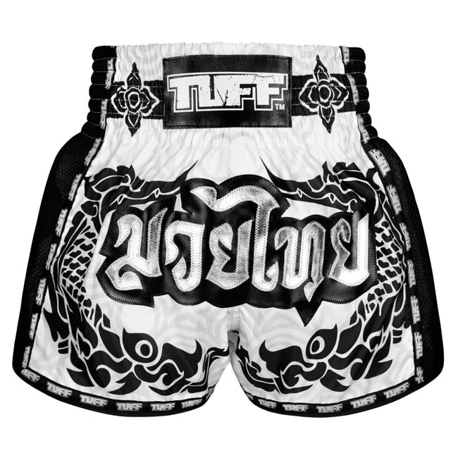 Бестселер TUFF боксерські шорти для тайського боксу у новому ретро-стилі "The Great Hongsa White" Під замовлення з від компанії greencard - фото 1