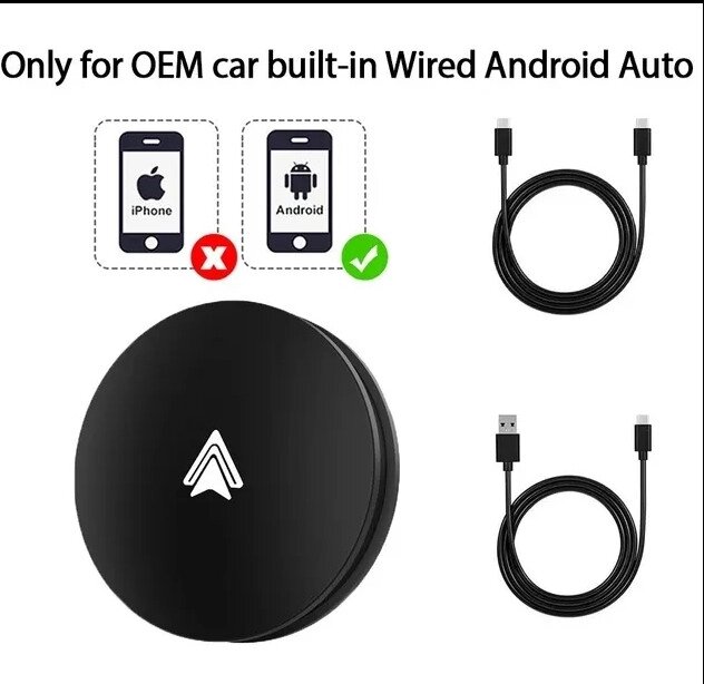 Бездротовий адаптер Android Auto Wireless Adapter (круглий) Код/Артикул 13 від компанії greencard - фото 1
