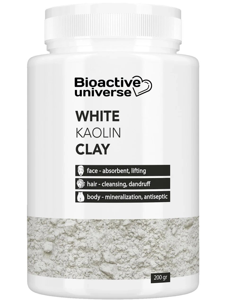 Біла глина, каолін, Біоактив Юніверс, 200г Код/Артикул 133 від компанії greencard - фото 1