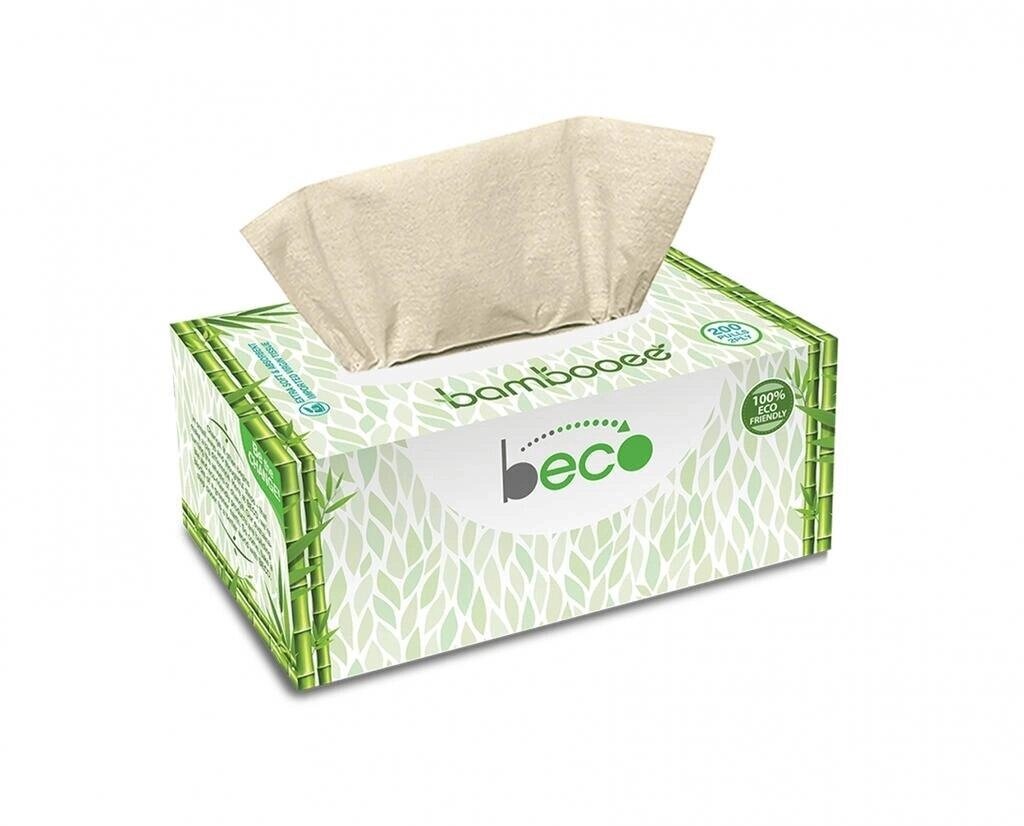 Біорозкладні серветки для обличчя з бамбука (200 шт), Sustainable Bamboo Facial Tissues,  Beco Під замовлення з Індії від компанії greencard - фото 1