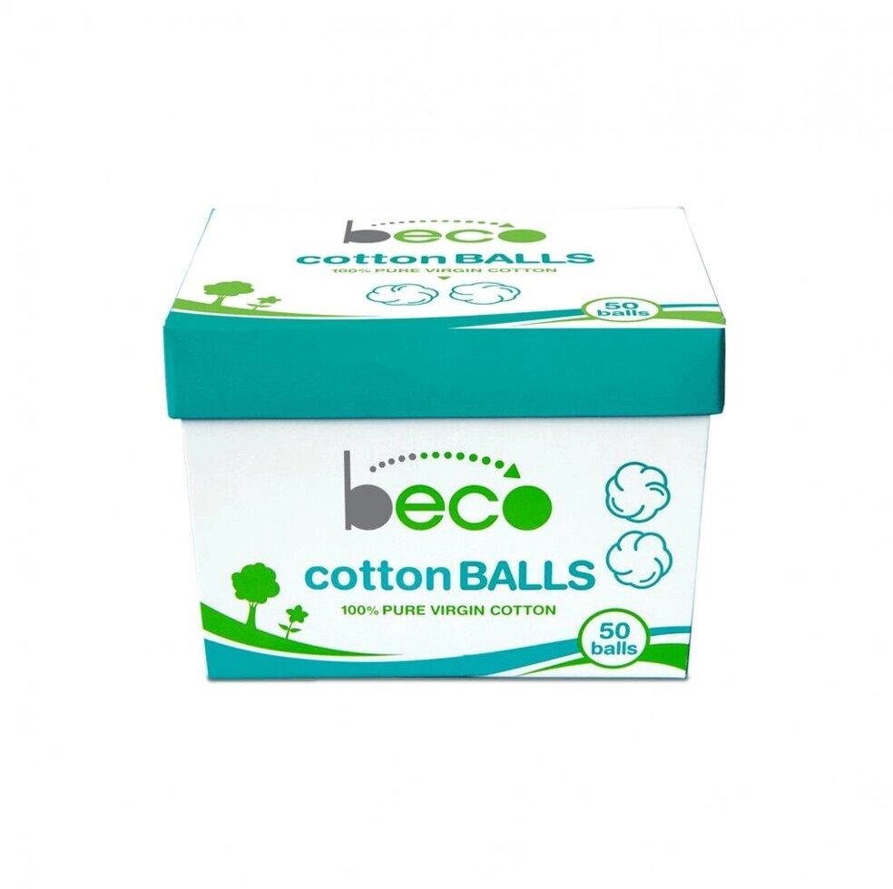 Біорозкладні ватяні кульки (50 шт), Cotton Balls,  Beco Під замовлення з Індії 45 днів. Безкоштовна доставка. від компанії greencard - фото 1