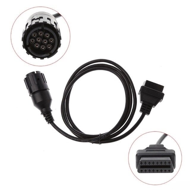 BMW ICOM D Cable ICOM-D мотоцикли Motobikes 10 Pin Adaptor 10Pin To 16Pin OBD2 OBDII кабель діагностичний Код/Артикул 13 від компанії greencard - фото 1