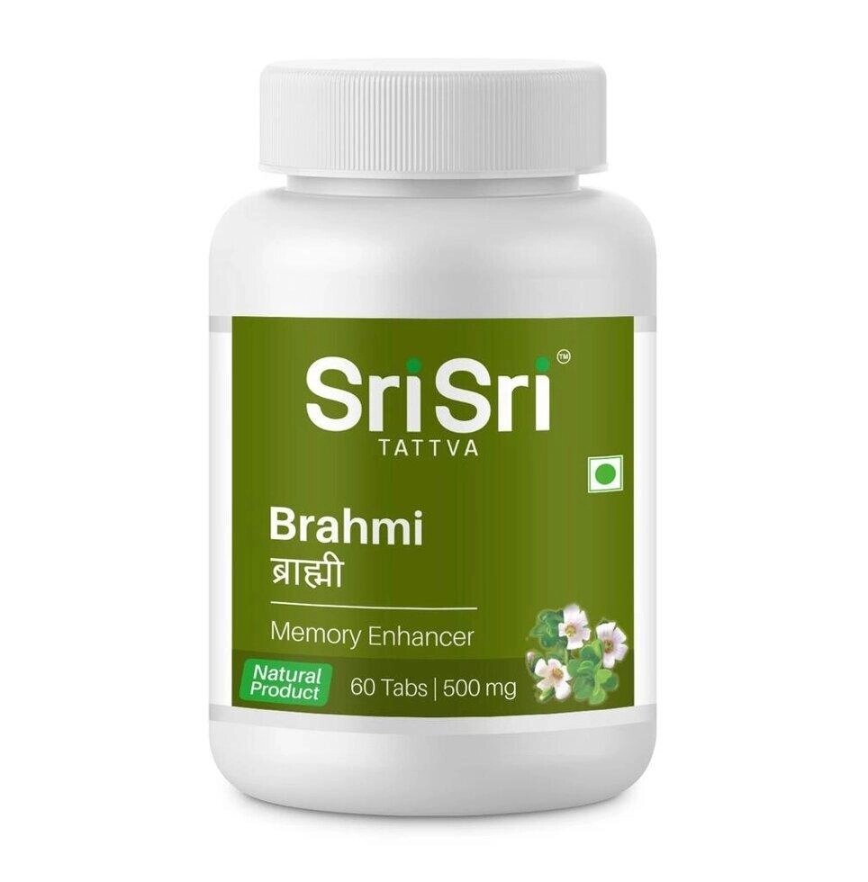 Брахми (60 таб, 500 мг), Brahmi,  Sri Sri Tattva Під замовлення з Індії 45 днів. Безкоштовна доставка. від компанії greencard - фото 1