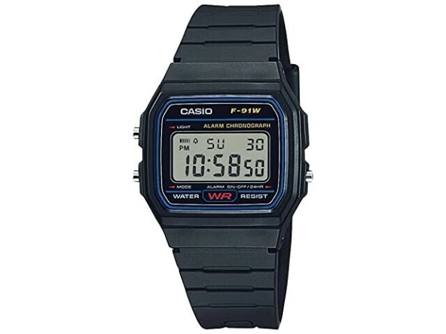 Casio Годинники Casio Collection F-91W-1JH Чоловічі чорні зі світлодіодним підсвічуванням Секундомір НОВИНКА під від компанії greencard - фото 1