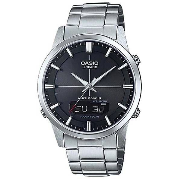 Casio LCW M170D 1AJF [радіогодинник LINEAGE із сонячною батареєю, 3H, комбінований ремінець із нержавіючої сталі, від компанії greencard - фото 1