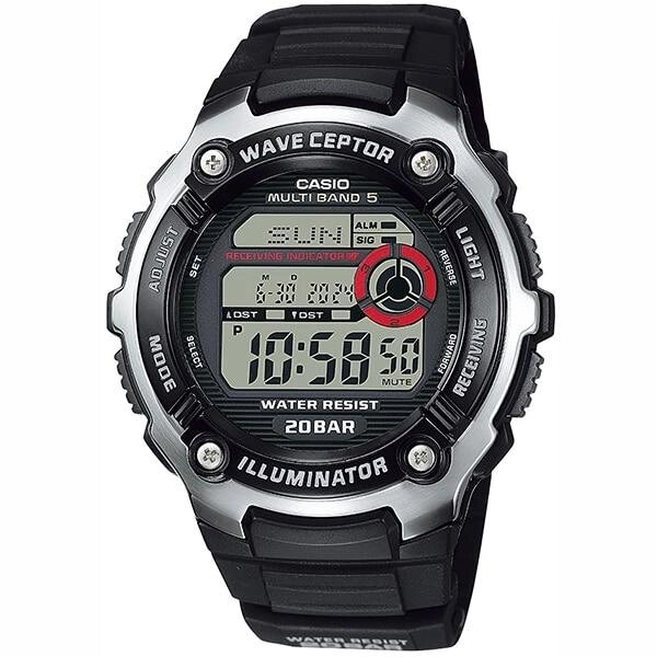 Casio WV 200R 1AJF [хвильовий приймач 20 АТМ, водонепроникні багатодіапазонні 5 радіогодин серії WV M200R] під від компанії greencard - фото 1