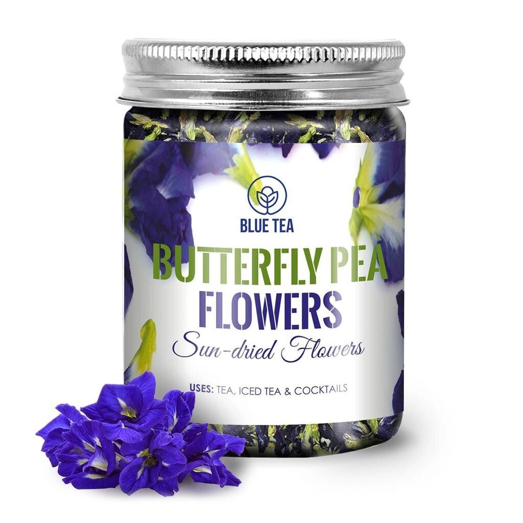 Чай із квіток Кліторії (50 г), Butterfly Pea Flowers Tea,  Blue Tea під замовлення з Індії за 45 днів, доставка від компанії greencard - фото 1