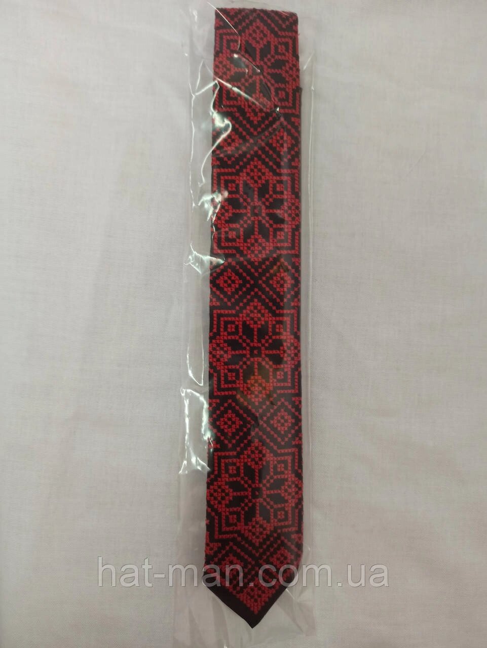Чоловіча краватка червоно-чорна КодАртикул 2 від компанії greencard - фото 1
