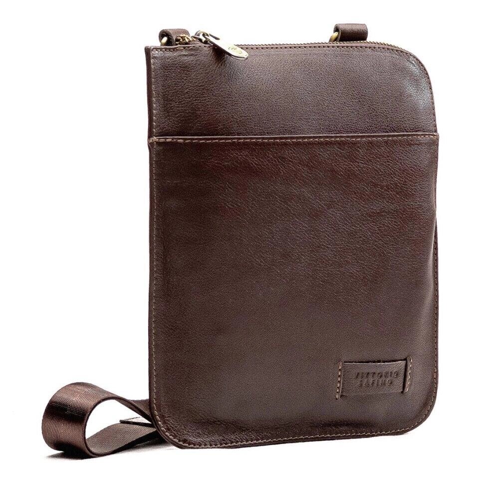 Чоловіча шкіряна сумка через плече (VS033) коричнева Код/Артикул 35 VS033 від компанії greencard - фото 1
