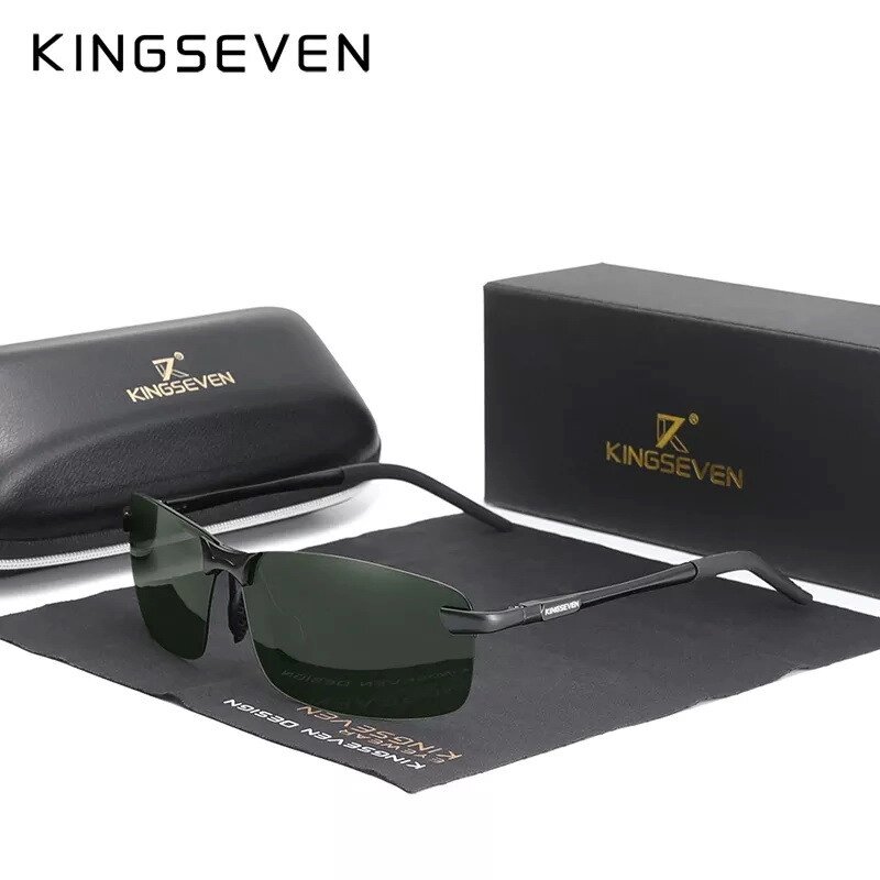 Чоловічі поляризаційні окуляри KINGSEVEN N7239 Black Green Код/Артикул 184 123742 від компанії greencard - фото 1