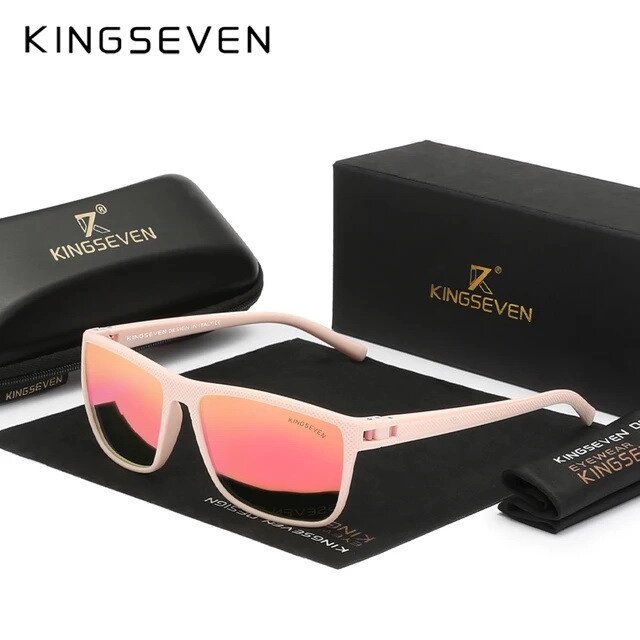 Чоловічі поляризаційні сонцезахисні окуляри KINGSEVEN LC755 Pink Pink Код/Артикул 184 124212 від компанії greencard - фото 1