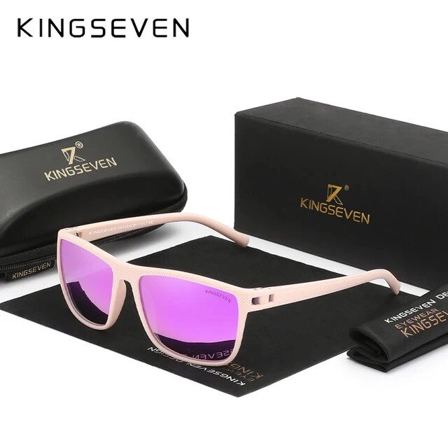 Чоловічі поляризаційні сонцезахисні окуляри KINGSEVEN LC755 Pink Purple Код/Артикул 184 124215 від компанії greencard - фото 1