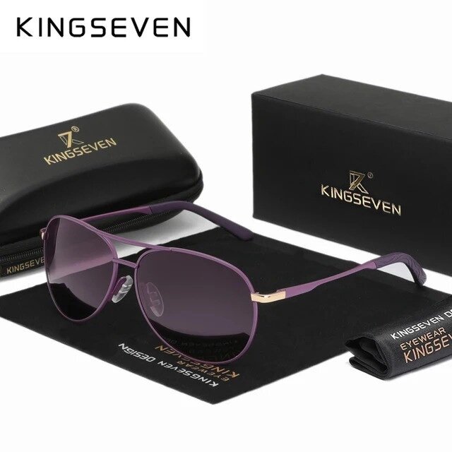 Чоловічі поляризаційні сонцезахисні окуляри KINGSEVEN N7013 Gradient Purple Код/Артикул 184 125206 від компанії greencard - фото 1