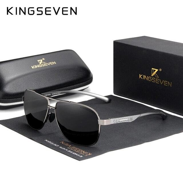 Чоловічі поляризаційні сонцезахисні окуляри KINGSEVEN N7188 Gun Gray Код/Артикул 184 від компанії greencard - фото 1
