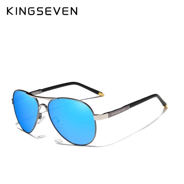 Чоловічі поляризаційні сонцезахисні окуляри KINGSEVEN N7503 Gun Blue Код / Артикул 184 від компанії greencard - фото 1