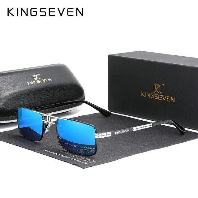 Чоловічі поляризаційні сонцезахисні окуляри KINGSEVEN N760 Mirror Blue Код/Артикул 184 123885 від компанії greencard - фото 1