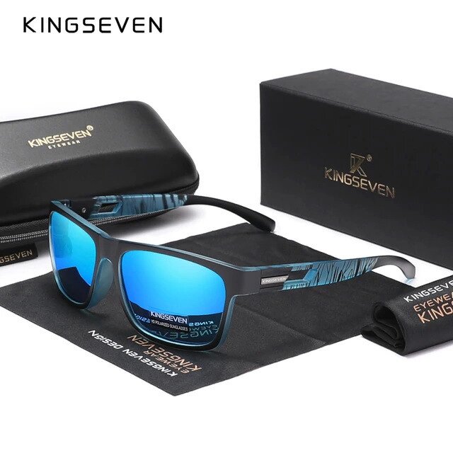 Чоловічі поляризаційні сонцезахисні окуляри KINGSEVEN N770 Mirror Blue Код/Артикул 184 123932 від компанії greencard - фото 1