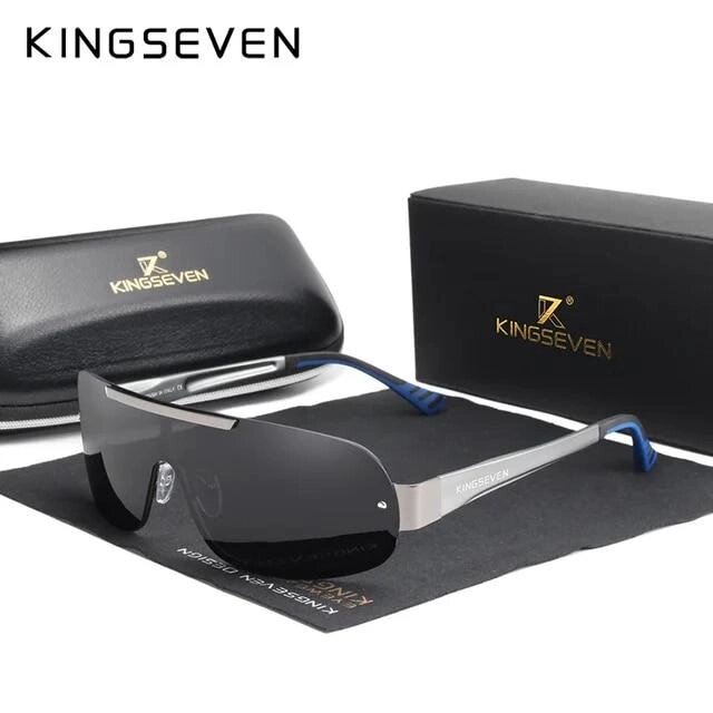 Чоловічі поляризаційні сонцезахисні окуляри KINGSEVEN N7716 Gun Gray Код/Артикул 184 від компанії greencard - фото 1