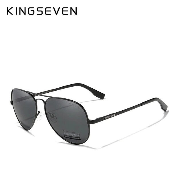 Чоловічі поляризаційні сонцезахисні окуляри KINGSEVEN N7735 Black Gray Код/Артикул 184 від компанії greencard - фото 1