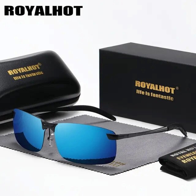 Чоловічі поляризаційні сонцезахисні окуляри RoyalHot p10013 Blue Код/Артикул 184 124253 від компанії greencard - фото 1