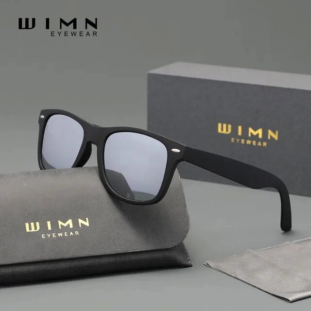 Чоловічі поляризаційні сонцезахисні окуляри WIMN 2140 Black Silver Код/Артикул 184 від компанії greencard - фото 1
