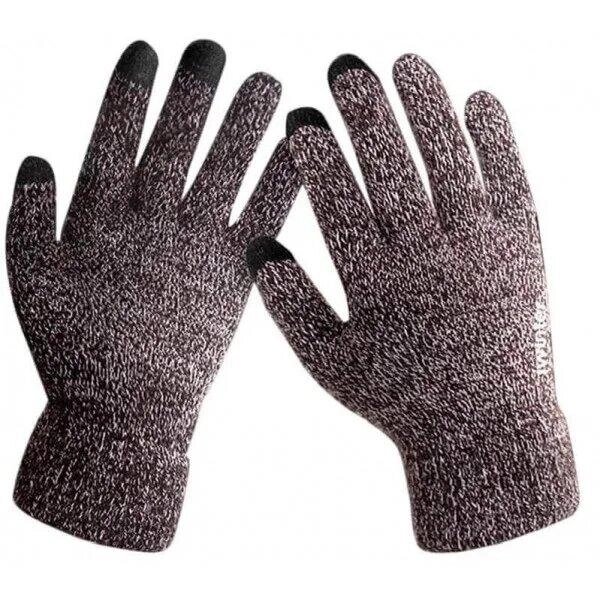 Чоловічі сенсорні теплі рукавички коричневі Код/Артикул 5 0528-2 від компанії greencard - фото 1