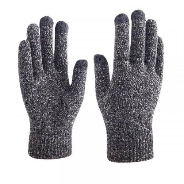 Чоловічі сенсорні теплі рукавички сірі Код/Артикул 5 0528-1 від компанії greencard - фото 1