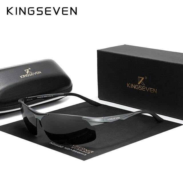 Чоловічі спортивні поляризаційні окуляри KINGSEVEN N9126 Gun Grey Код/Артикул 184 від компанії greencard - фото 1