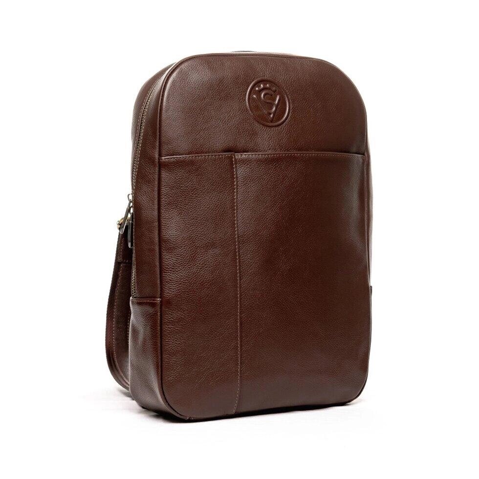 Чоловічий шкіряний рюкзак (VS040) коричневий Код/Артикул 35 VS040 від компанії greencard - фото 1