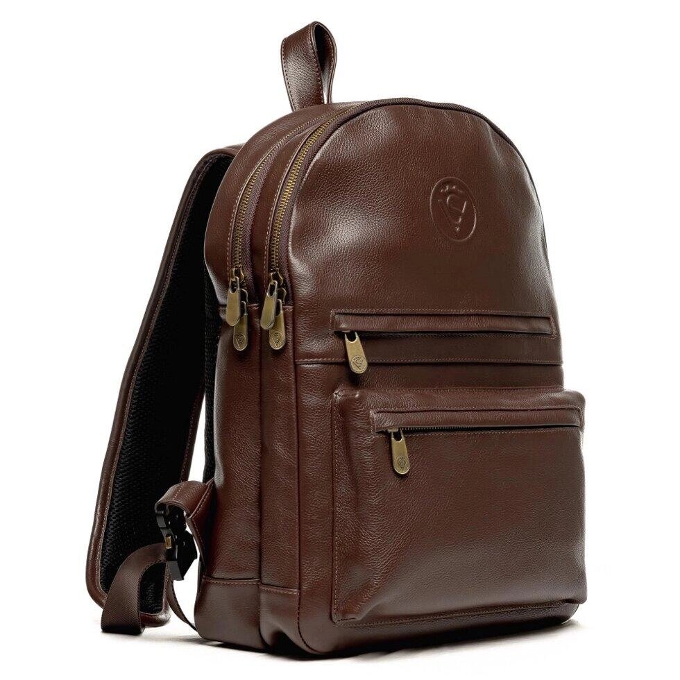 Чоловічий шкіряний рюкзак (VS093) коричневий Код/Артикул 35 VS093 від компанії greencard - фото 1