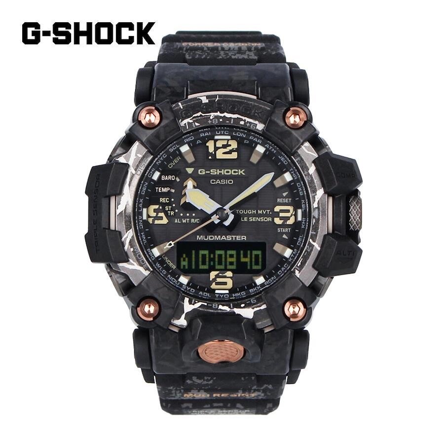 Чорний наручний годинник CASIO G-SHOCK GWG-2000CR-1A Tough Solar MUDMASTER MULTIBAND6 з тріснутим візерунком для від компанії greencard - фото 1