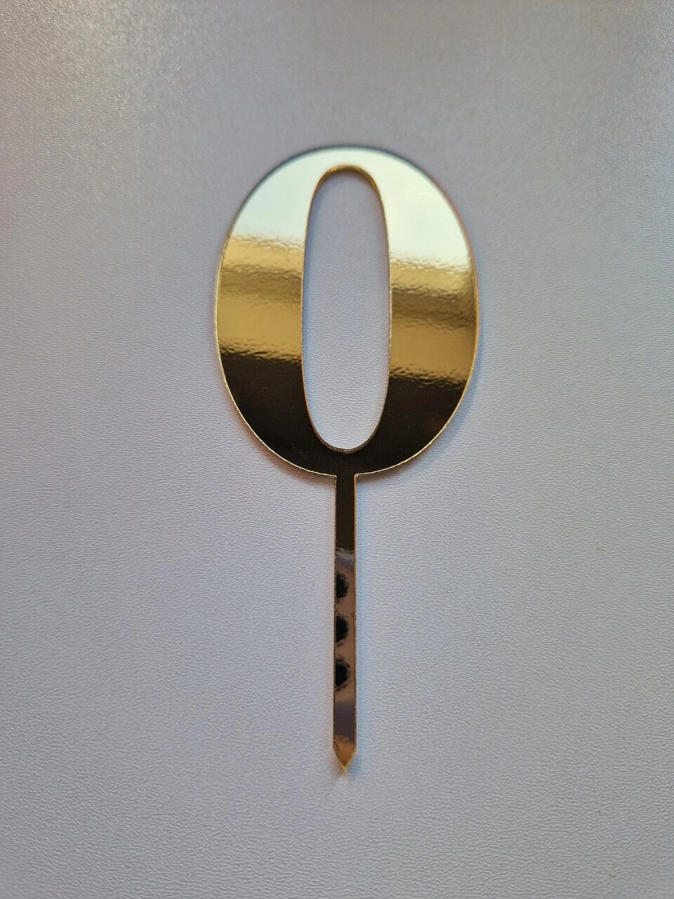 Цифра "0" із дзеркального пластику ( 5 см) Код/Артикул 80 Т0149(0) за від компанії greencard - фото 1