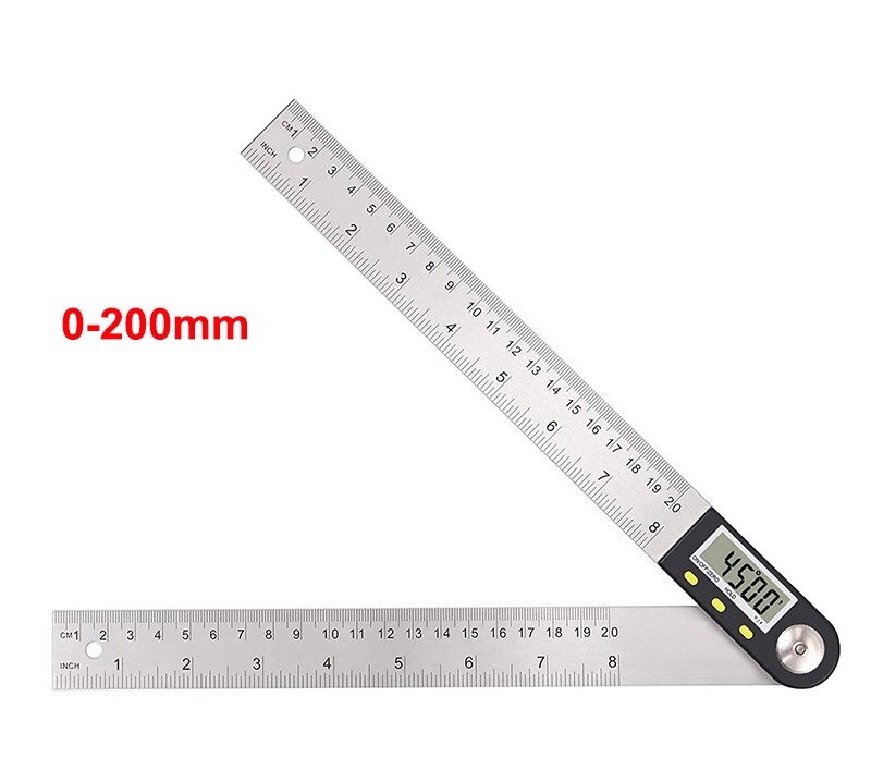Цифровий кутомір 200 мм для вимірювання внутрішніх і зовнішніх кутів Код/Артикул 184 від компанії greencard - фото 1