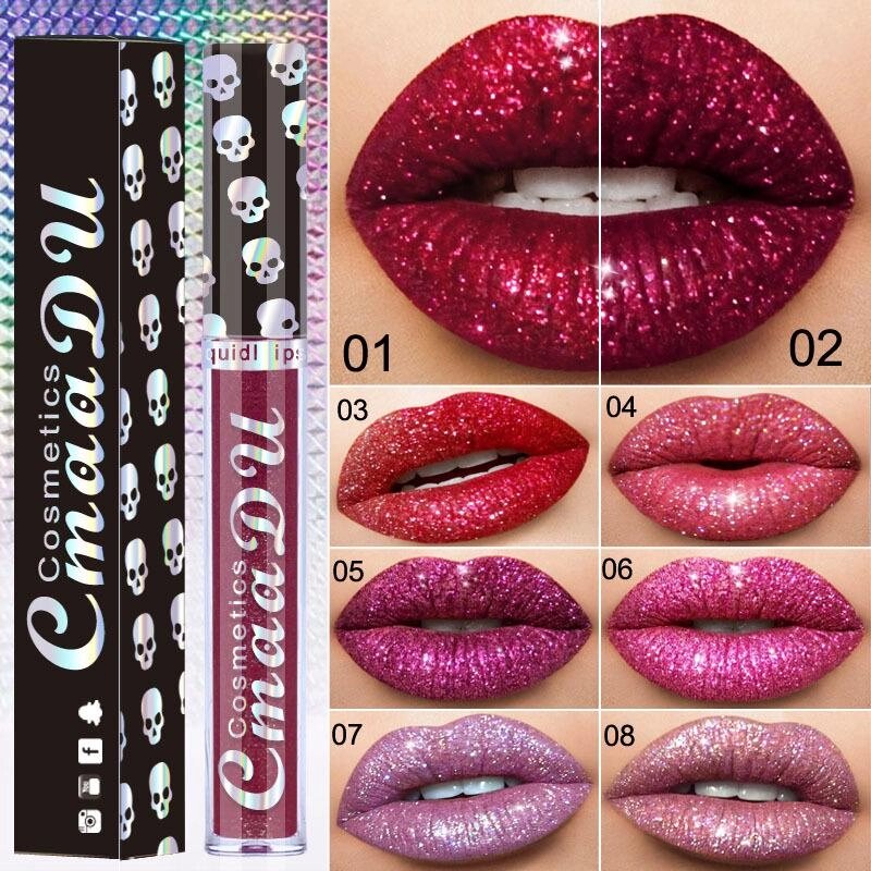 CmaaDu Laser Diamond Dream Lip Gloss Блискучий металевий блиск для губ помада під замовлення за 30 днів доставка від компанії greencard - фото 1