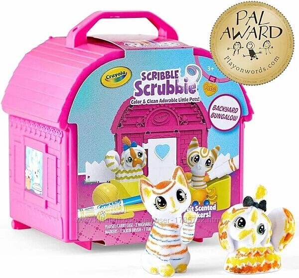 Crayola Scribble Scrubbie Pets, набір для ігор у дворі -бунгало, розфарбовка Код/Артикул 75 724 Код/Артикул 75 724 від компанії greencard - фото 1